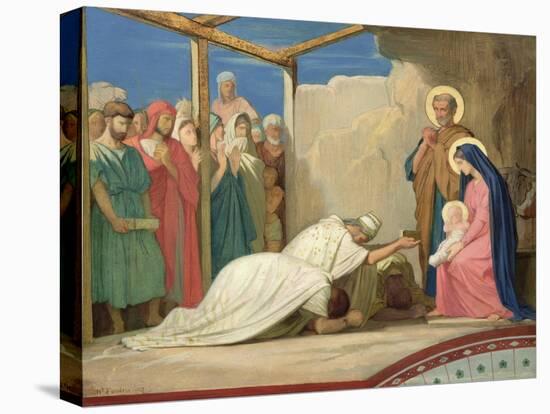 Adoration of the Magi, 1857-Hippolyte Flandrin-Stretched Canvas