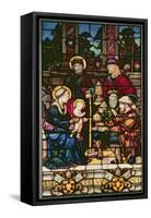 Adoration of the Magi, a Stained Glass Window Originally the Gift of Pope Leo X-null-Framed Stretched Canvas