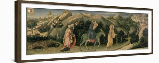 Adoration of the Magi Altarpiece; Central Predella Panel Depicting the Flight into Egypt, 1423-Gentile Da Fabriano-Framed Premium Giclee Print