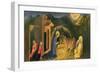 Adoration of the Magi Altarpiece, Left Hand Predella of the Nativity, 1423 (Tempera on Panel)-Gentile Da Fabriano-Framed Giclee Print