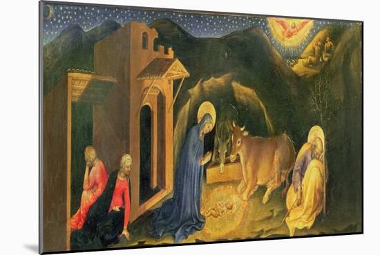 Adoration of the Magi Altarpiece, Left Hand Predella of the Nativity, 1423 (Tempera on Panel)-Gentile Da Fabriano-Mounted Giclee Print