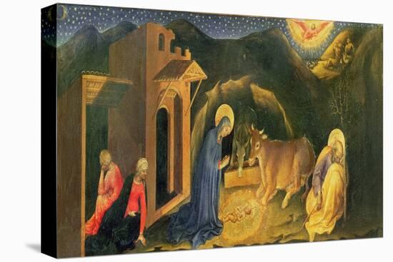 Adoration of the Magi Altarpiece, Left Hand Predella of the Nativity, 1423 (Tempera on Panel)-Gentile Da Fabriano-Stretched Canvas