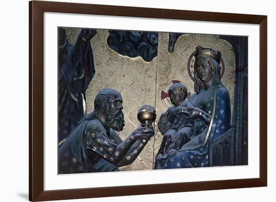 Adoration of the Magi, Bas-Relief on the Choir with Stories from the Life of Christ-Jean Ravy-Framed Giclee Print