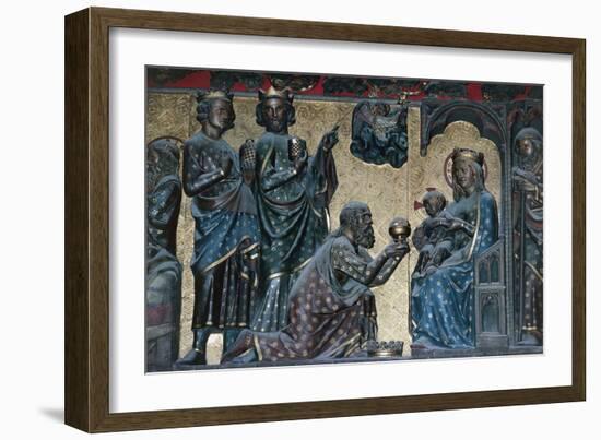 Adoration of the Magi, Bas-Relief on the Choir with Stories from the Life of Christ-Jean Ravy-Framed Giclee Print