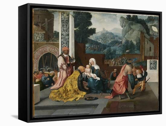 Adoration of the Magi, C.1519-Jan van Scorel-Framed Stretched Canvas