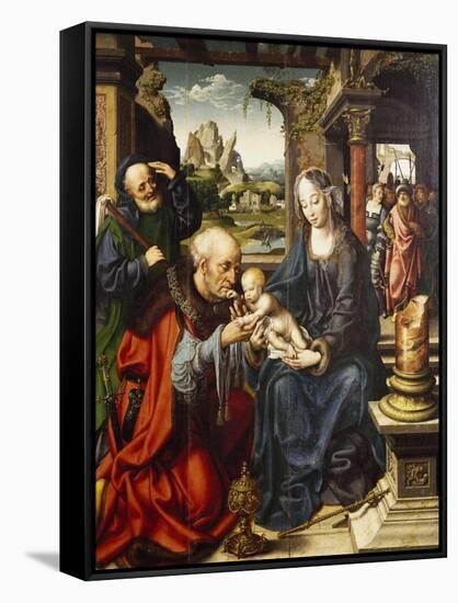 Adoration of the Magi, Ca 1515-Joos Van Cleve-Framed Stretched Canvas