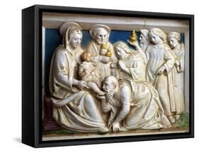 Adoration of the Magi, Detail from Predella of Last Judgment-Giovanni Della Robbia-Framed Stretched Canvas