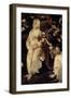 Adoration of the Magi. Detail of the Virgin Mary. (Oil on Wood, 1481-1482)-Leonardo Da Vinci-Framed Giclee Print