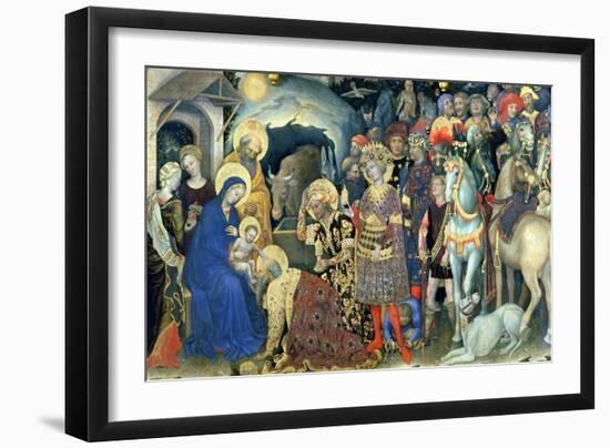 Adoration of the Magi (Detail)-Gentile Da Fabriano-Framed Premium Giclee Print