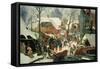 Adoration of the Magi in the Snow-Pieter Brueghel the Younger-Framed Stretched Canvas