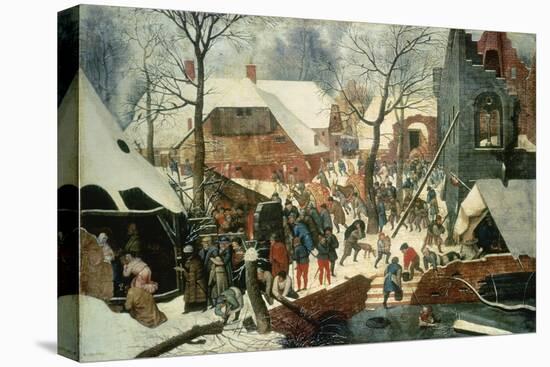Adoration of the Magi in the Snow-Pieter Brueghel the Younger-Stretched Canvas