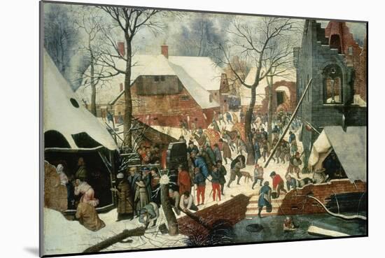 Adoration of the Magi in the Snow-Pieter Brueghel the Younger-Mounted Giclee Print