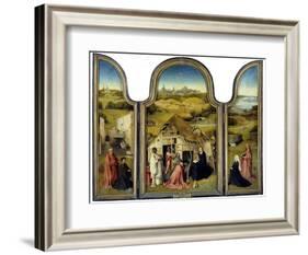 Adoration of the Magi or the Epiphany - by Hieronymus Bosch-null-Framed Giclee Print