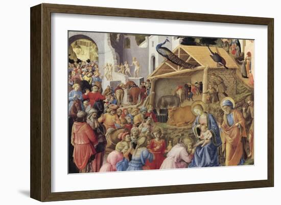 Adoration of the Magi or Tondo Cook, 1445-1455-Giovanni Da Fiesole-Framed Giclee Print