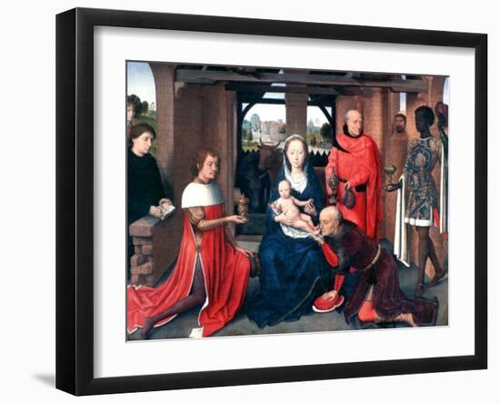 Adoration of the Magi, Triptych, Central Panel, C1453-1494-Hans Memling-Framed Giclee Print