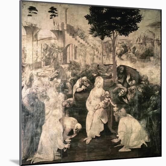 Adoration of the Magi-Leonardo da Vinci-Mounted Giclee Print