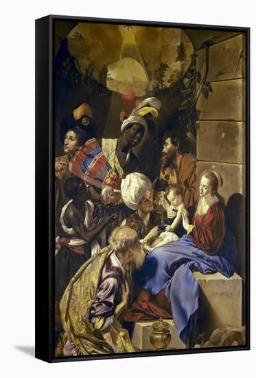 Adoration of the Magi-Juan Bautista Maino-Framed Stretched Canvas