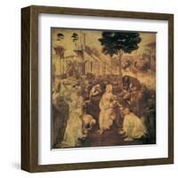 Adoration of the Magi-Leonardo da Vinci-Framed Art Print