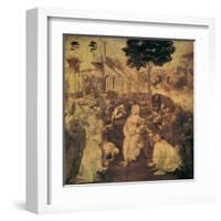 Adoration of the Magi-Leonardo da Vinci-Framed Art Print