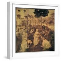 Adoration of the Magi-Leonardo da Vinci-Framed Art Print