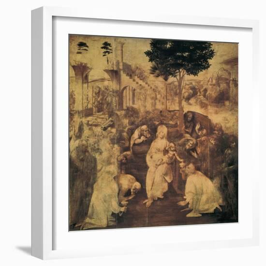 Adoration of the Magi-Leonardo da Vinci-Framed Art Print