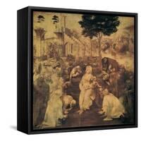 Adoration of the Magi-Leonardo da Vinci-Framed Stretched Canvas