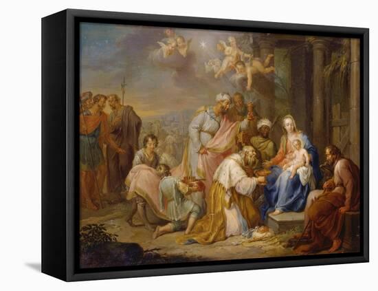 Adoration of the Magi-Franz Chistoph Jannek-Framed Stretched Canvas