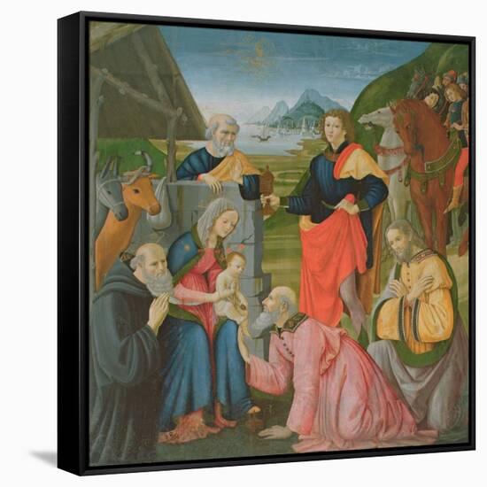 Adoration of the Magi-Domenico Ghirlandaio-Framed Stretched Canvas