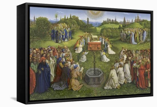 Adoration of the Mystic Lamb-Hubert & Jan Van Eyck-Framed Stretched Canvas