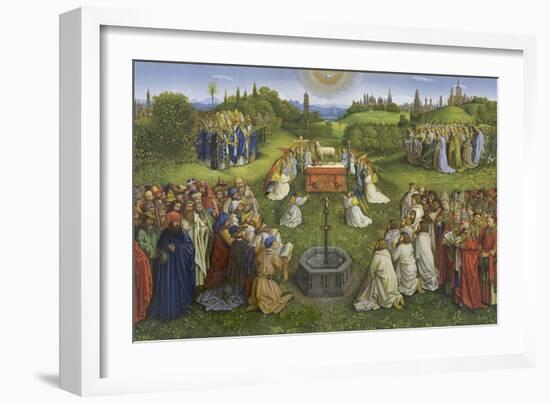 Adoration of the Mystic Lamb-Hubert & Jan Van Eyck-Framed Giclee Print