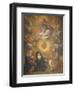 Adoration of the Sacred Heart of Jesus by the Angels, Mary and Joseph and Margaret Mary Alacocque-French School-Framed Premium Giclee Print