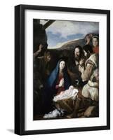 Adoration of the Sheperds, 1650-Jusepe de Ribera-Framed Giclee Print