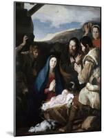 Adoration of the Sheperds, 1650-Jusepe de Ribera-Mounted Giclee Print