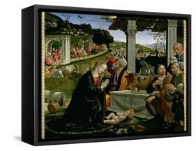 Adoration of the Shepherds, 1485-Domenico Ghirlandaio-Framed Stretched Canvas