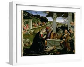 Adoration of the Shepherds, 1485-Domenico Ghirlandaio-Framed Giclee Print