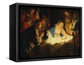 Adoration of the Shepherds, 1622-Gerrit van Honthorst-Framed Stretched Canvas