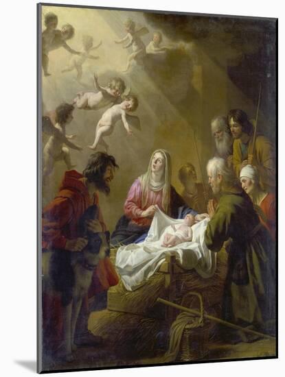 Adoration of the Shepherds, 1632-Gerrit van Honthorst-Mounted Giclee Print