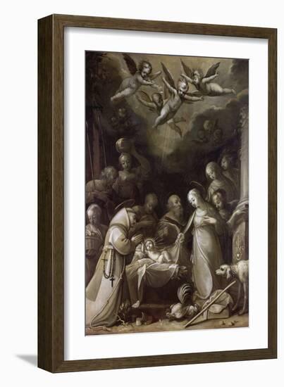 Adoration of the Shepherds, 1636 (Oil on Canvas)-Jean De Saint-igny-Framed Giclee Print