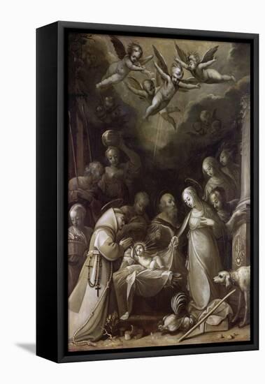 Adoration of the Shepherds, 1636 (Oil on Canvas)-Jean De Saint-igny-Framed Stretched Canvas