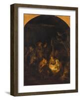 Adoration of the Shepherds, 1646-Rembrandt van Rijn-Framed Giclee Print