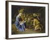 Adoration of the Shepherds, 1650-57-Nicolas Poussin-Framed Giclee Print