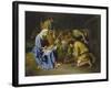 Adoration of the Shepherds, 1650-57-Nicolas Poussin-Framed Giclee Print