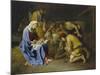 Adoration of the Shepherds, 1650-57-Nicolas Poussin-Mounted Giclee Print