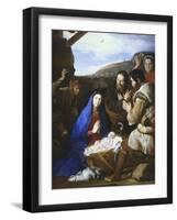 Adoration of the Shepherds, 1650-Jusepe de Ribera-Framed Giclee Print