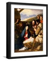 Adoration of the Shepherds, 1650-Jusepe de Ribera-Framed Giclee Print