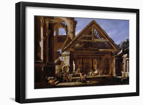 Adoration of the Shepherds, 1655-1659-Viviano Codazzi-Framed Giclee Print