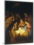 Adoration of the Shepherds (Adoration of the Shepherds)-Gerrit van Honthorst-Mounted Art Print