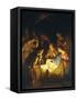 Adoration of the Shepherds (Adoration of the Shepherds)-Gerrit van Honthorst-Framed Stretched Canvas