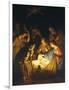 Adoration of the Shepherds (Adoration of the Shepherds)-Gerrit van Honthorst-Framed Art Print