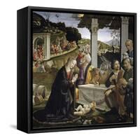 Adoration of the Shepherds - by Domenico Ghirlandaio-null-Framed Stretched Canvas